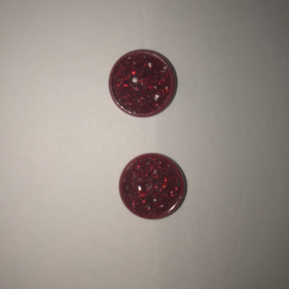 Red Druzy Studs